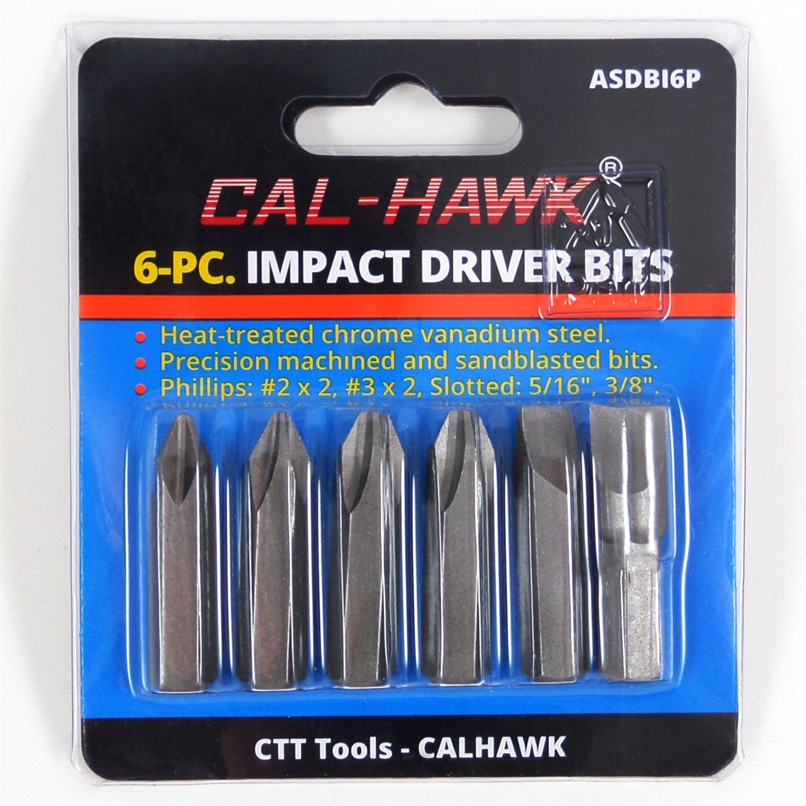 6 pc Impact Driver Bits Phillips #2 #3 Slotted Flat 3/8\ 6 pc Impact Driver Bits Phillips #2 #3 Slotted Flat 3/8\