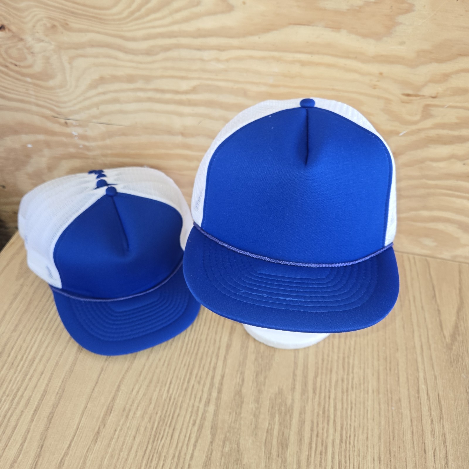 Vintage Otto Mesh Trucker Hat Adj Snapback Blue White NOS 