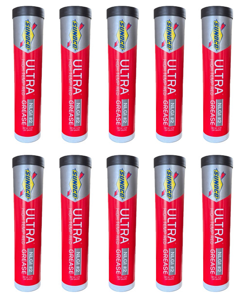 Sunoco Ultra High Temp Red #2 Grease, Case of 10-14 Ounce Tubes | 15SUNUHTEP210