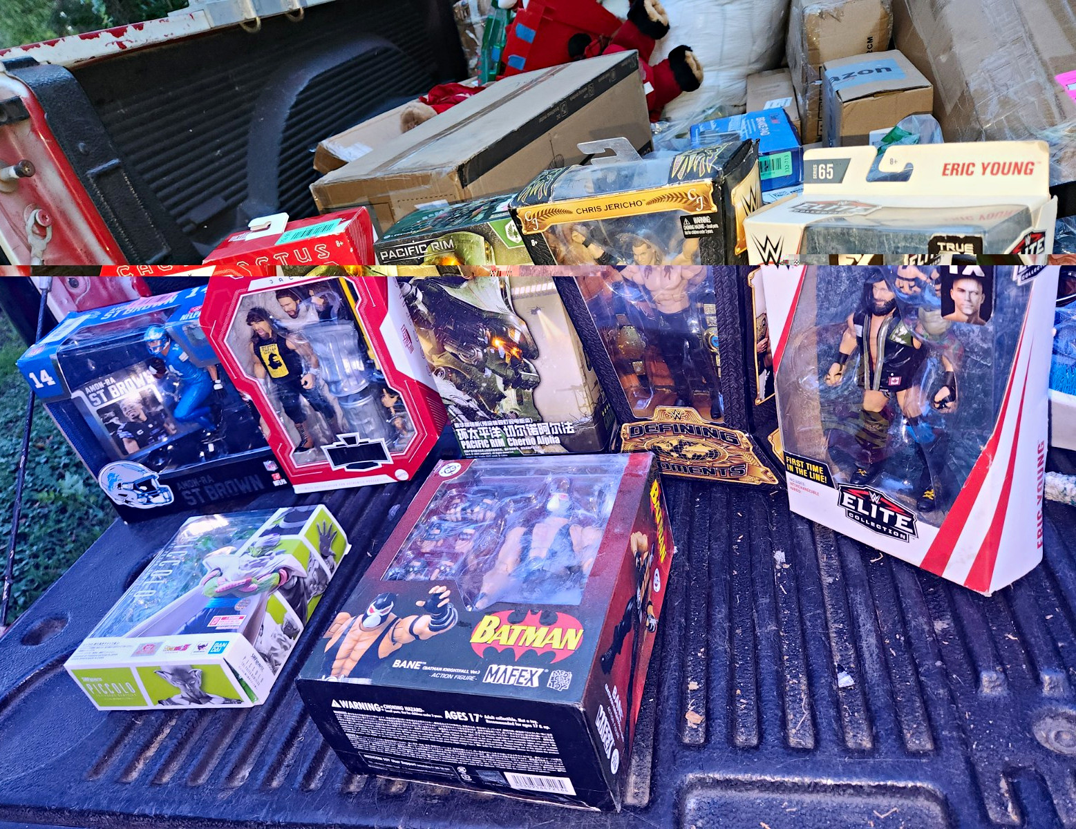 Huge Vintage Action Figure Lot New Sealed MAFEX Bane WWE Cactus Jack Jericho NEC