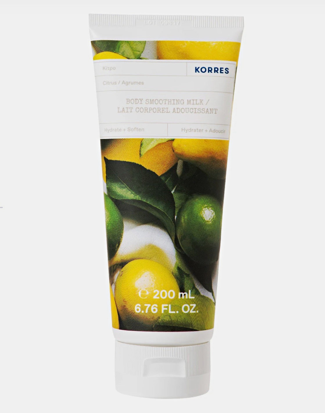 KORRES Citrus Hydrating Body Smoothing Milk Moisturizer Full Body 6.76 fl oz