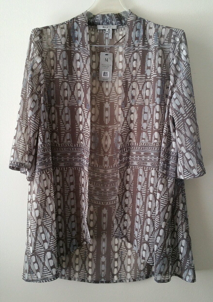 ZOZO Multi Open Front Angled Cardigan Size M, L, XL Retail $138 NWT