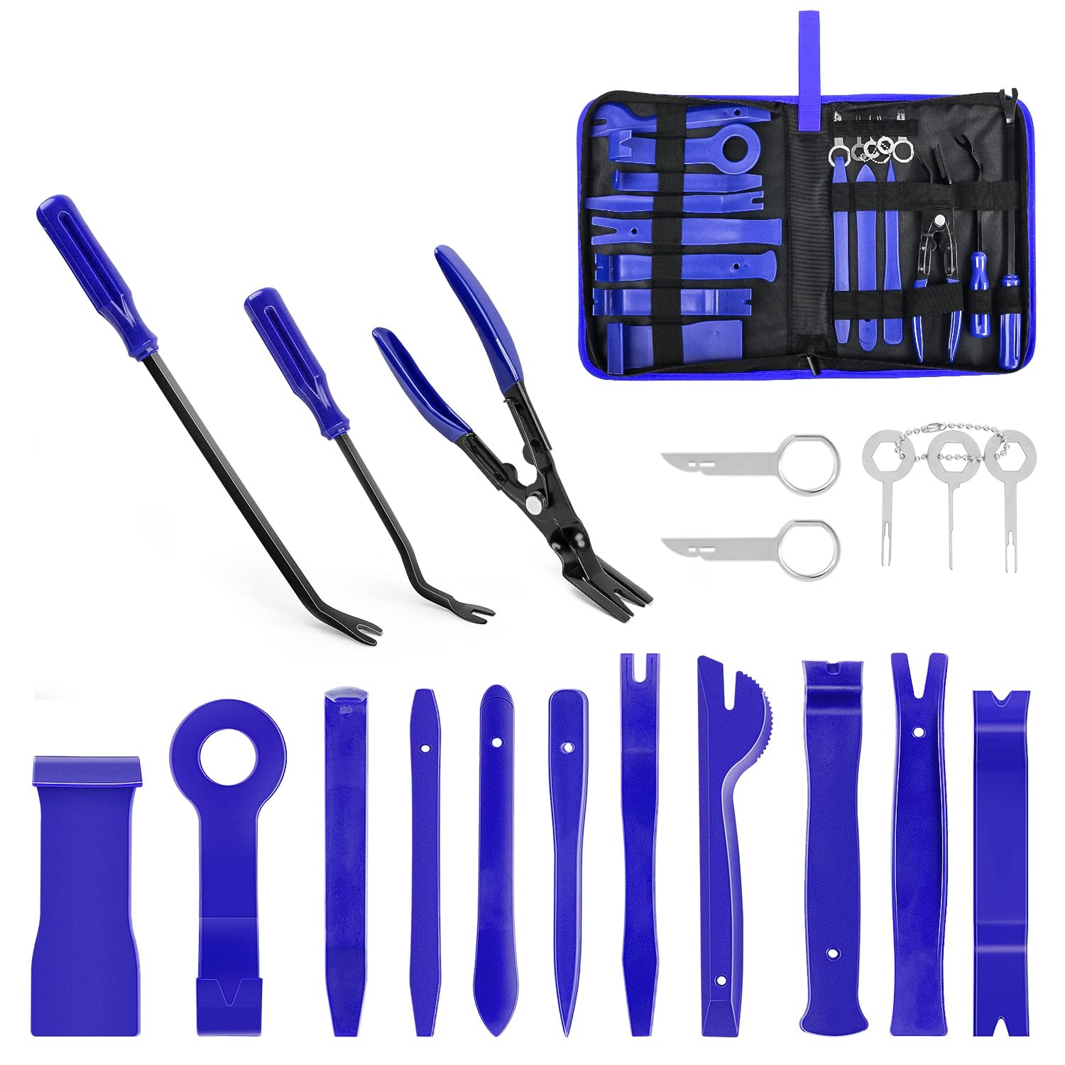 19Pcs Automotive Trim Removal Tool Set with Portable Storage Pouch 19Pcs Automotive Trim Removal Tool Set with Portable Storage Pouch