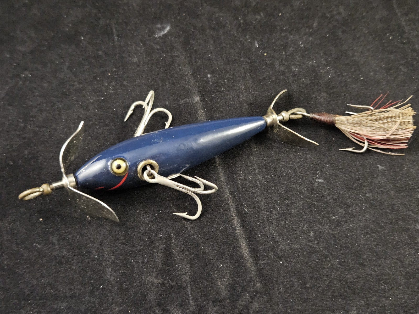 Repainted Heddon Min-Buck Minnow #945. Early Wood Fishing Lure Repainted Heddon Min-Buck Minnow #945. Early Wood Fishing Lure