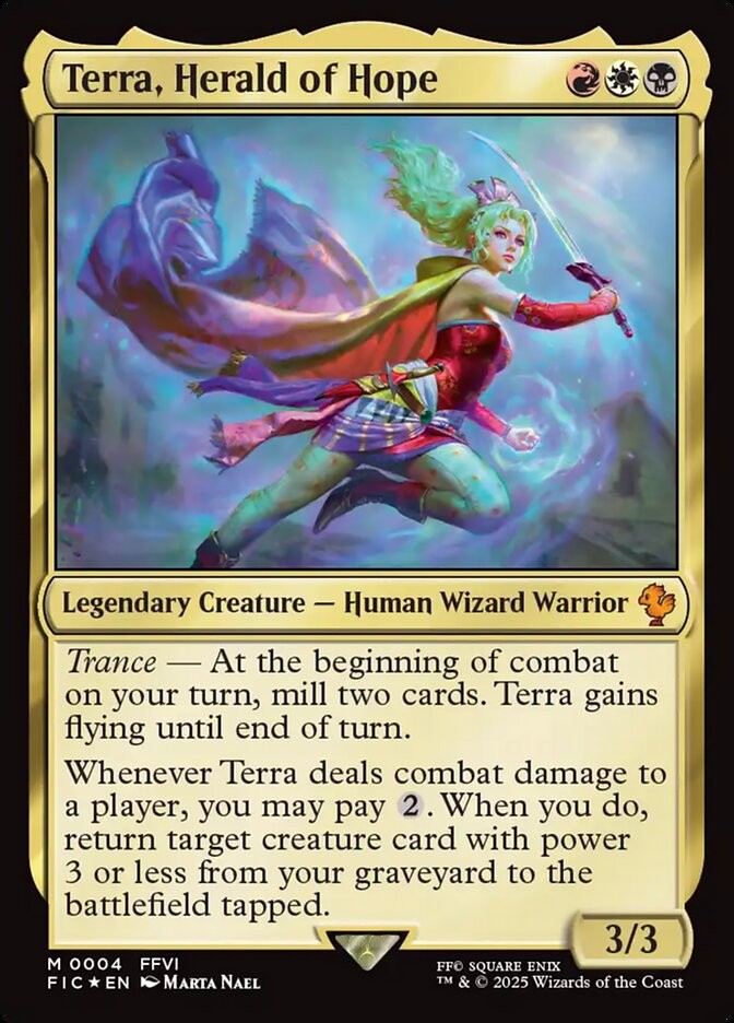 Terra, Herald of Hope 4 M Foil FIC MTG NM Terra, Herald of Hope 4 M Foil FIC MTG NM