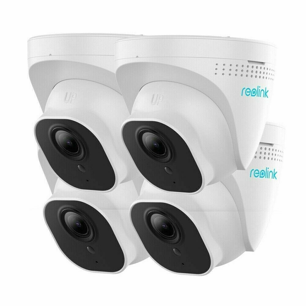 Reolink 4pcs 4K PoE Dome Add-on Security Camera Outdoor Motion Detection D800