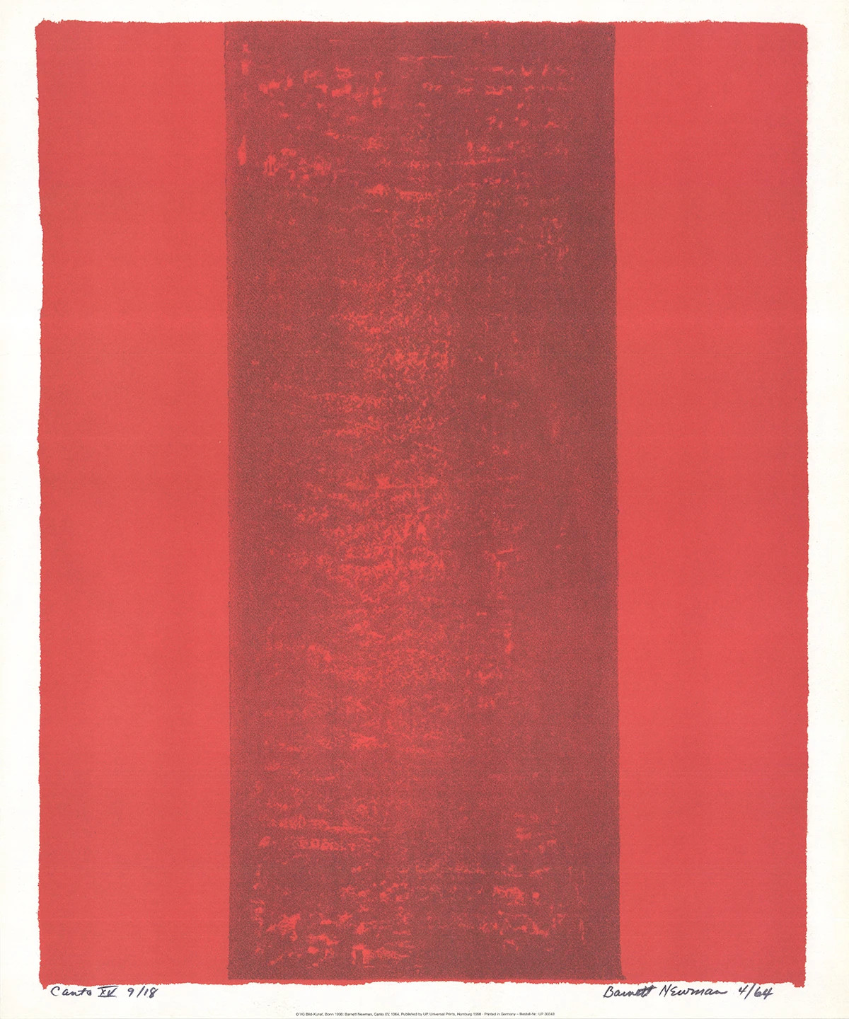 BARNETT NEWMAN Canto XV 23.5\