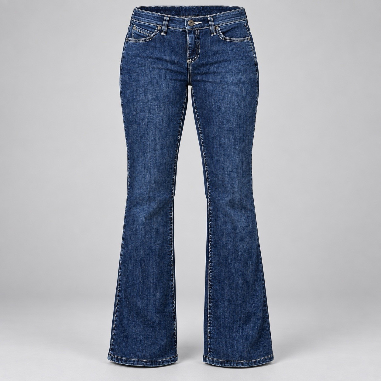 Wrangler Q-Baby Womens Jeans 3/4x36 Dark Wash Bootcut Riding Cowgirl Rhinestone