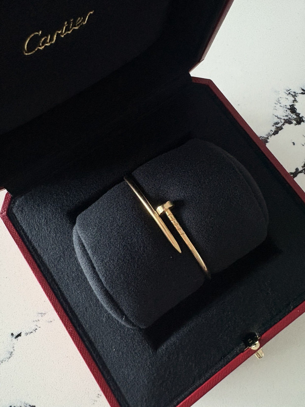 Authentic Cartier 18K Yellow Gold Juste un Clou Bracelet, Small Model Size 16 Authentic Cartier 18K Yellow Gold Juste un Clou Bracelet, Small Model Size 16