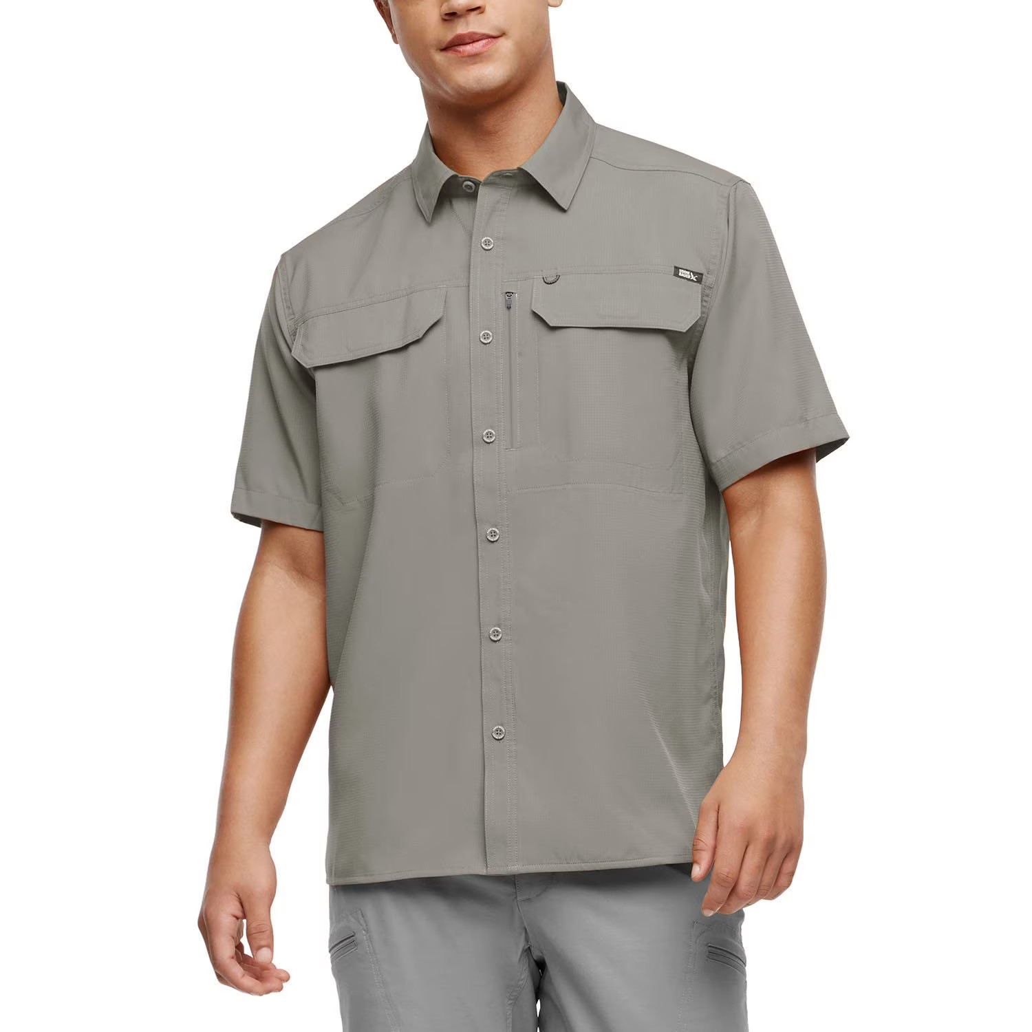 Eddie Bauer Men\'s Tech Woven Shirt Size XXL Grey