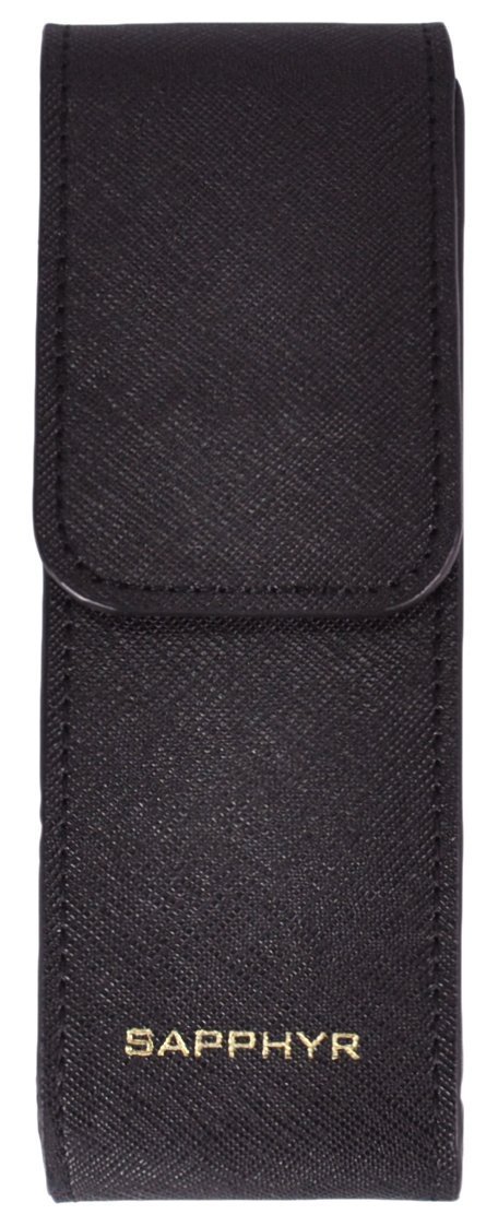 Real Saffiano Two-Pen Case by Sapphyr | Luxury Business Pen Holder and Organizer