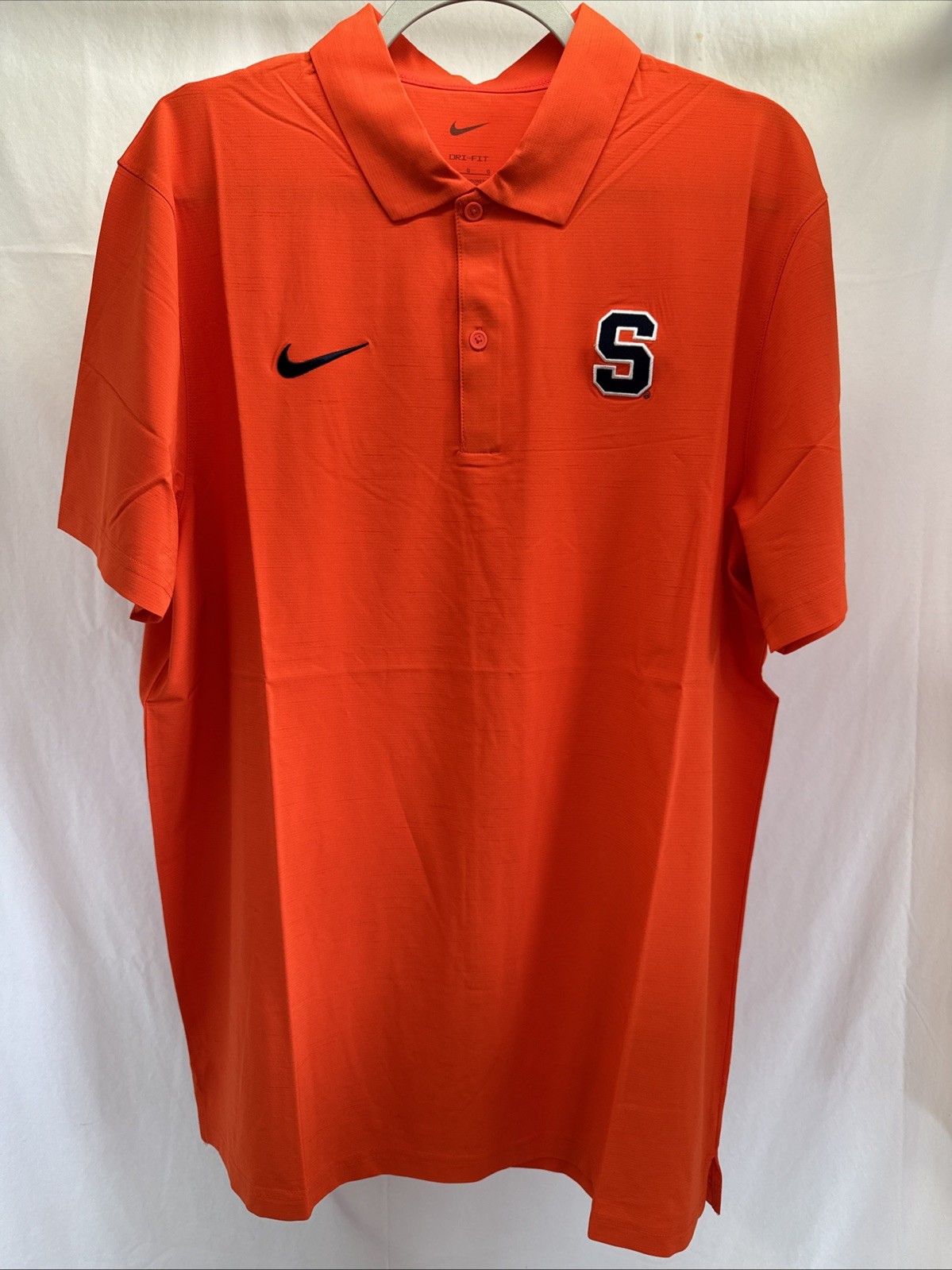 Syracuse Nike Dri-FIT Polo Short Sleeve Men’s S M L XL “S” Logo NCAA Orange Syracuse Nike Dri-FIT Polo Short Sleeve Men’s S M L XL “S” Logo NCAA Orange