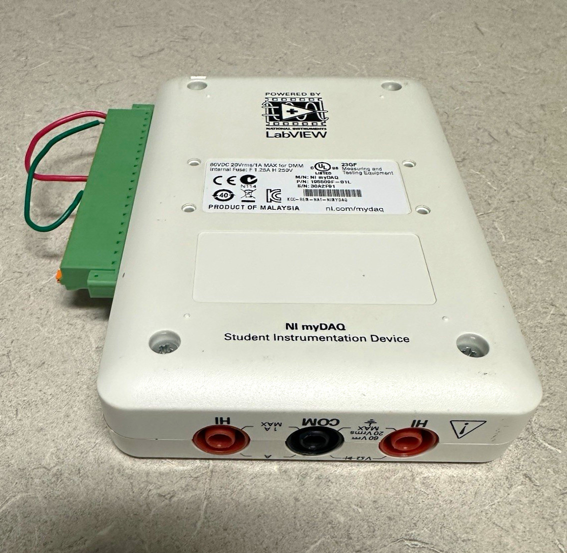 National Instruments NI myDAQ student instrumentation device National Instruments NI myDAQ student instrumentation device