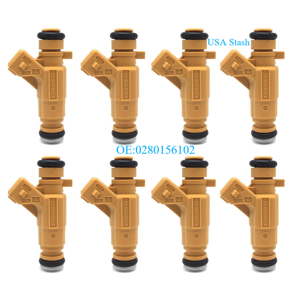 8Pcs Upgraded Fuel Injectors 0280156102 For 03-06 Porsche Cayenne 4.5L V8 Turbo