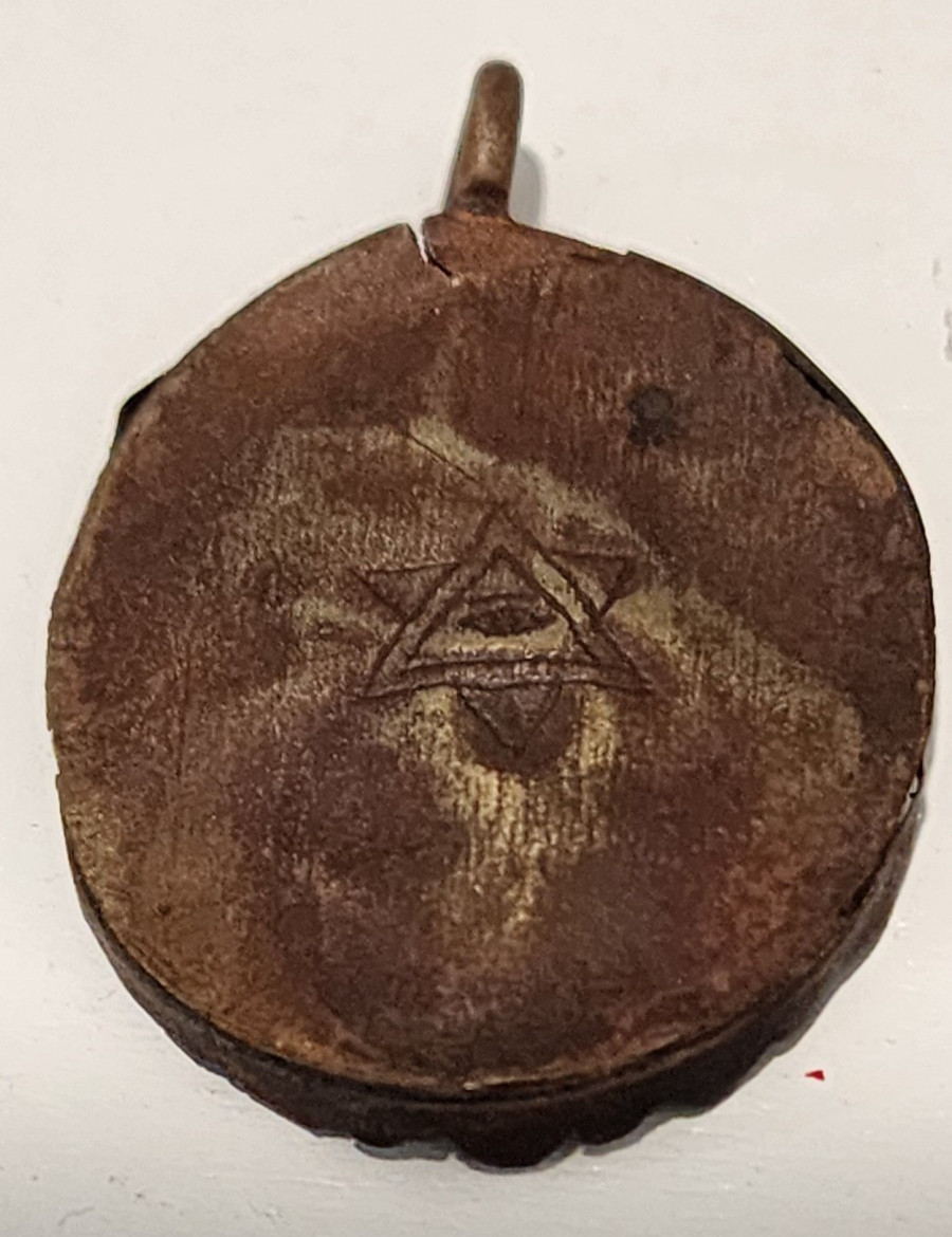 Vintage Filipino Anting Anting Agimat Trespico Eye of God Copper Amulet