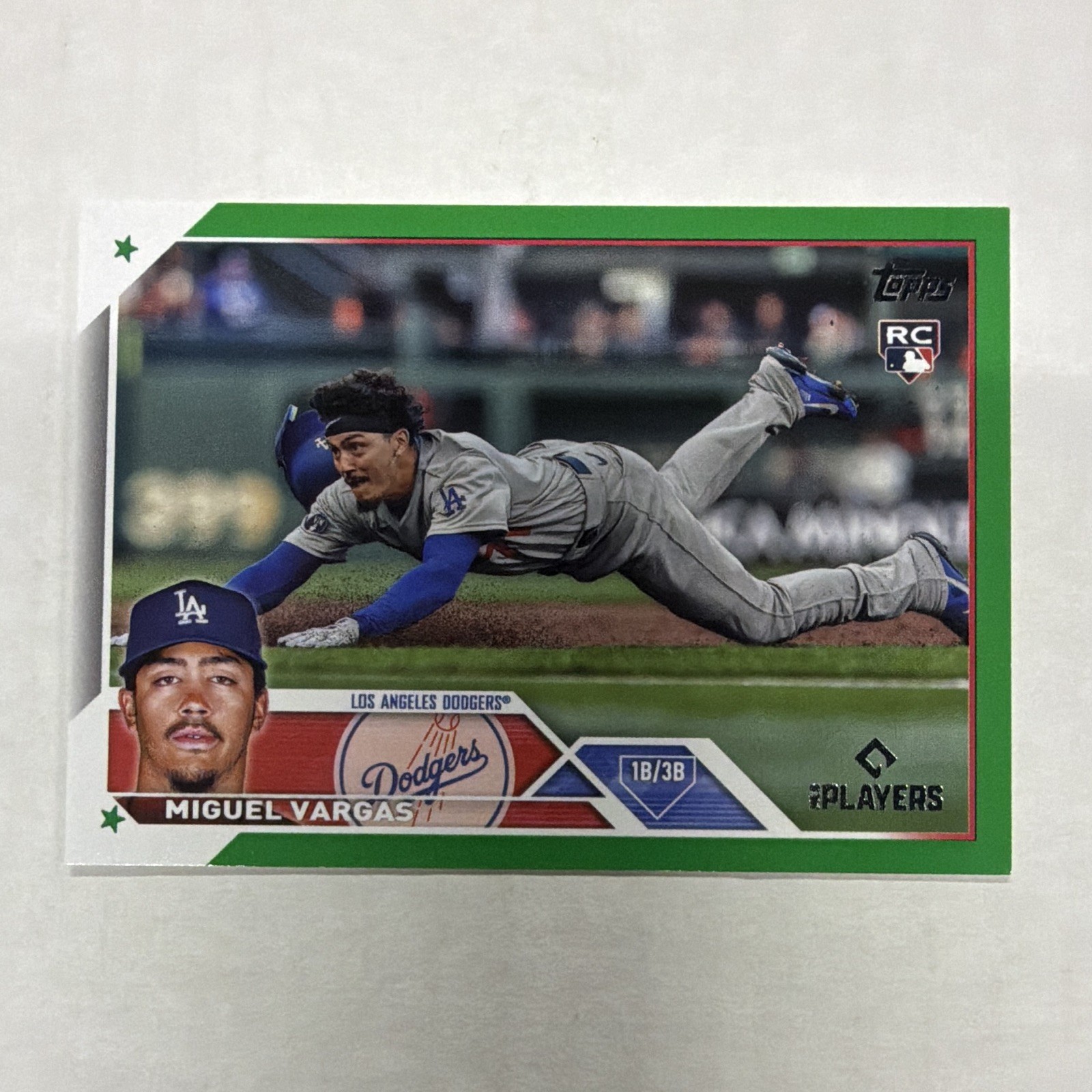 2023 Topps X MLB Players Exclusive - Miguel Vargas Dodgers #18 Green /99 (RC)