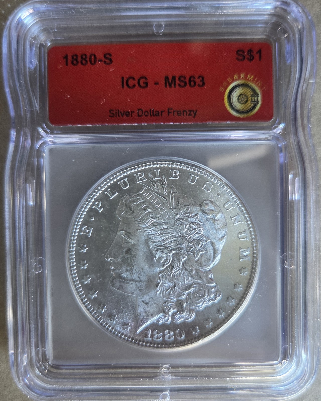 1880-S $1 Morgan Silver Dollar ICG -MS 63  #22