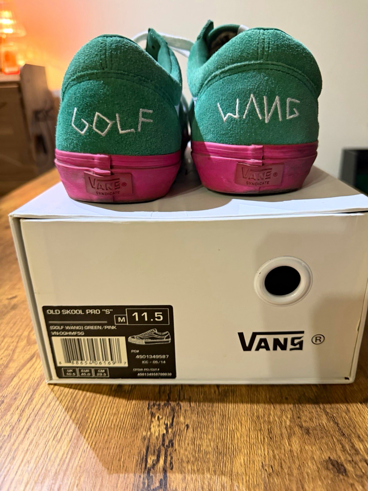 VANS x Golf Wang Syndicate Green Skateboarding Shoes Men\'s US 11.5 Medium (D)