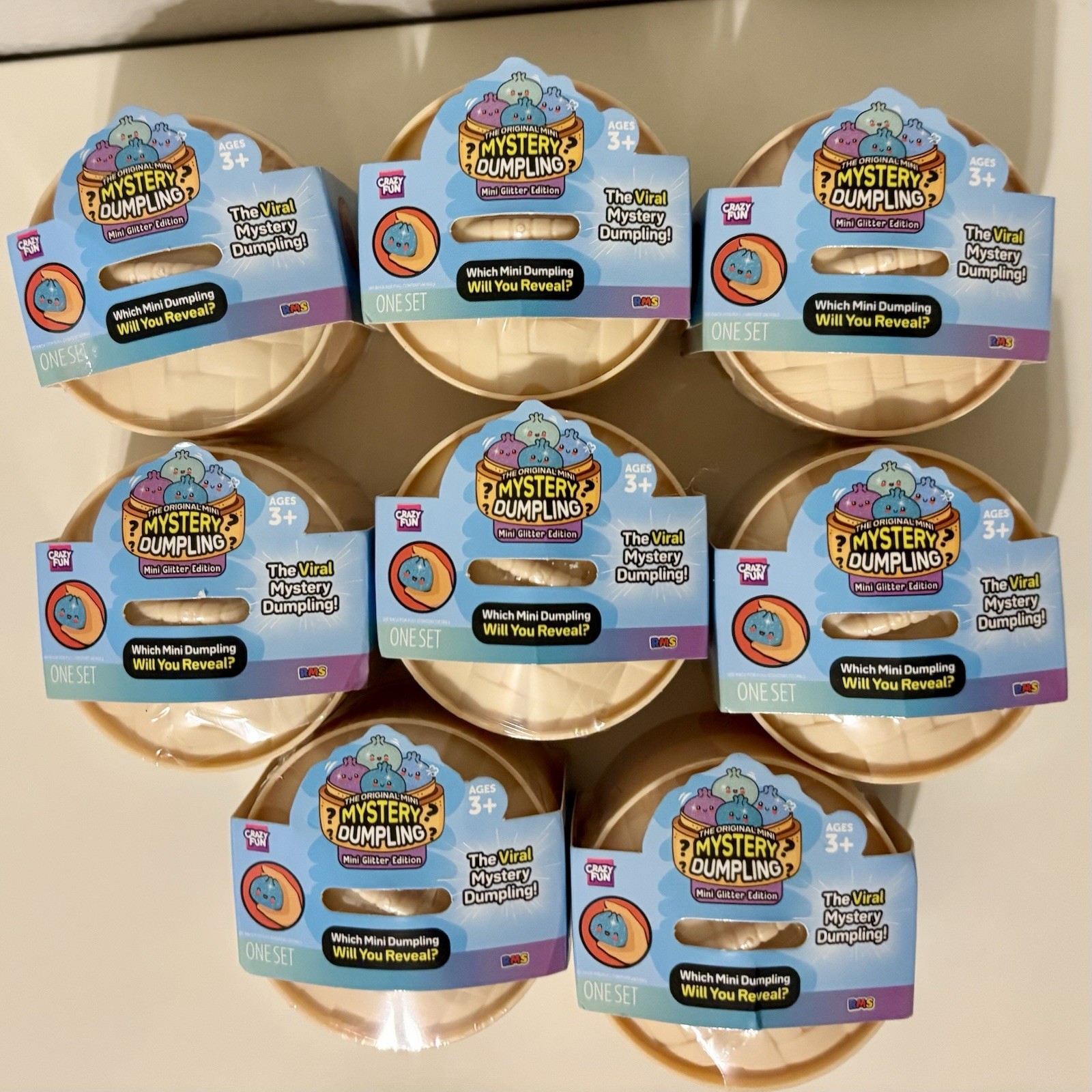 RMS Viral Mystery Dumpling Mini Glitter Edition Surprise Toys (Set of 8)