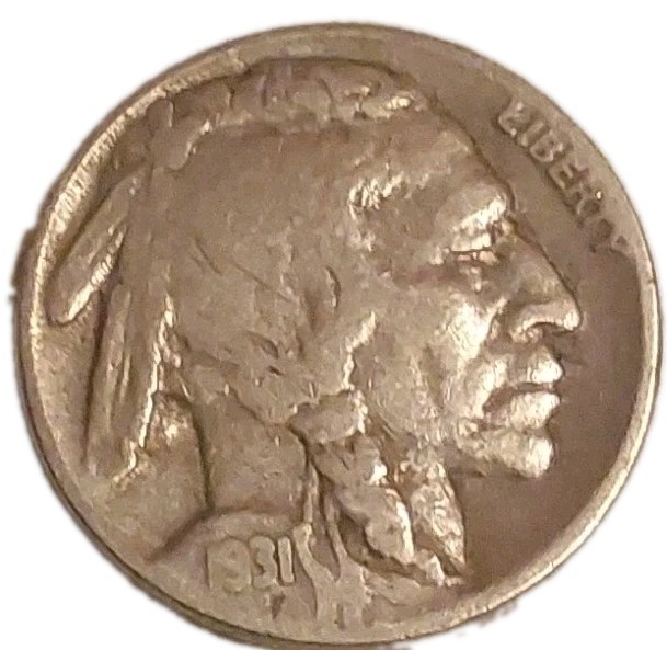 1931 S Buffalo Nickel 5 Cent Nickel Very Good+ Key Date Free Post Tracking 