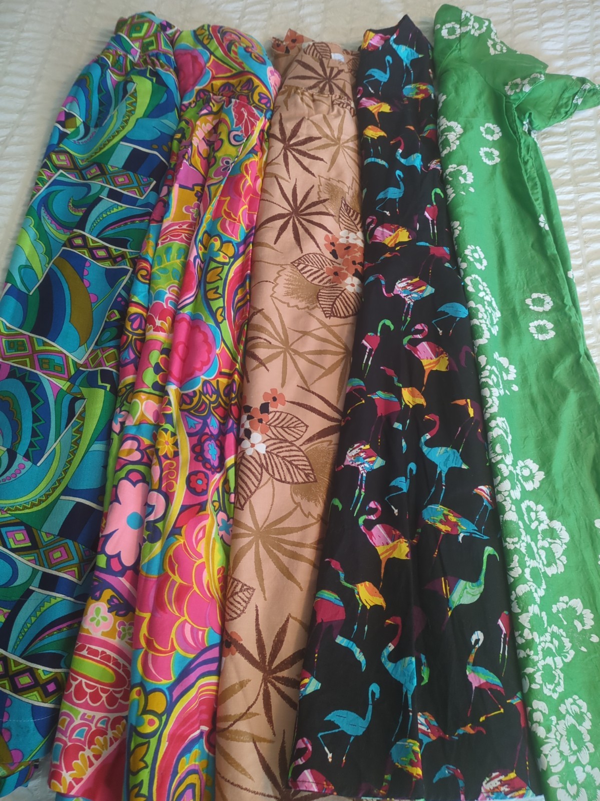 Lot Of 5  Vintage Hawaiian Dresses