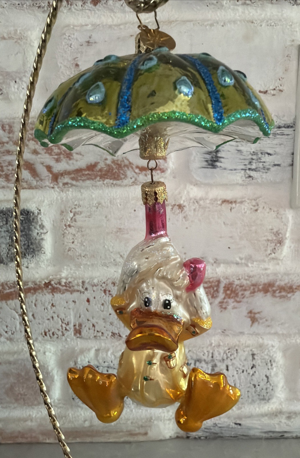 Rare Christopher Radko Quackin Mack Christmas Ornament Duck Umbrella Rare Christopher Radko Quackin Mack Christmas Ornament Duck Umbrella