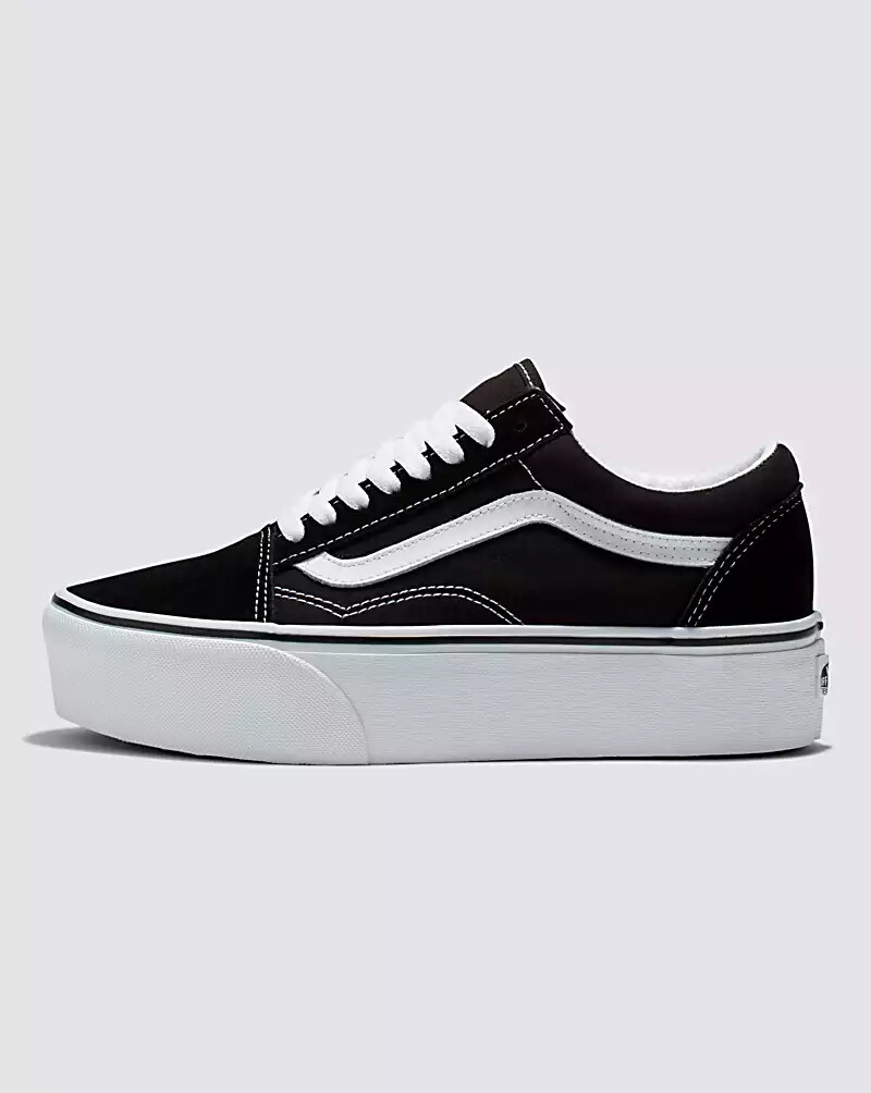 Vans Old Skool Stackform 34mm Women\'s sneaker Size 6-10 Black, White Vans Old Skool Stackform 34mm Women\'s sneaker Size 6-10 Black, White