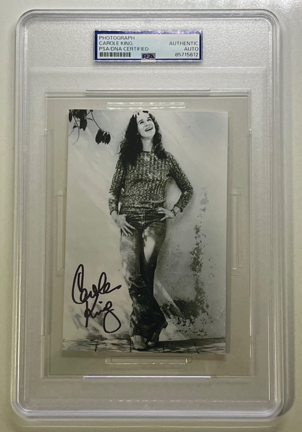 CAROLE KING HAND SIGNED Autographed PSA Authenticated Auto Vtg SLABBED 