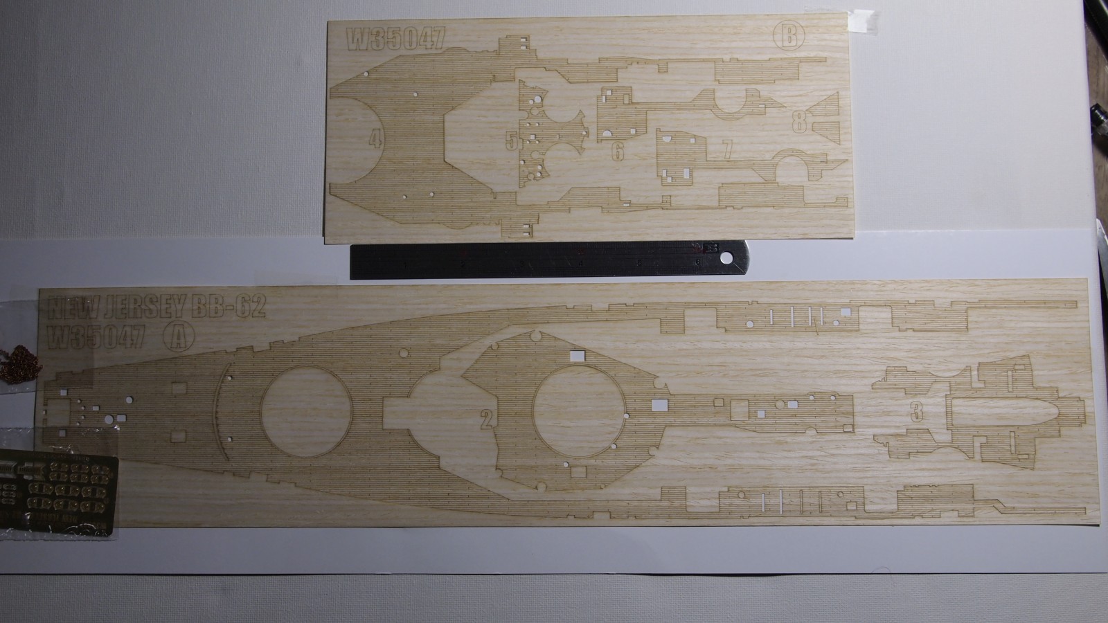 Hunter 1/350 USS New Jersey BB-62  wooden deck (for TAMIYA 78028) W35047