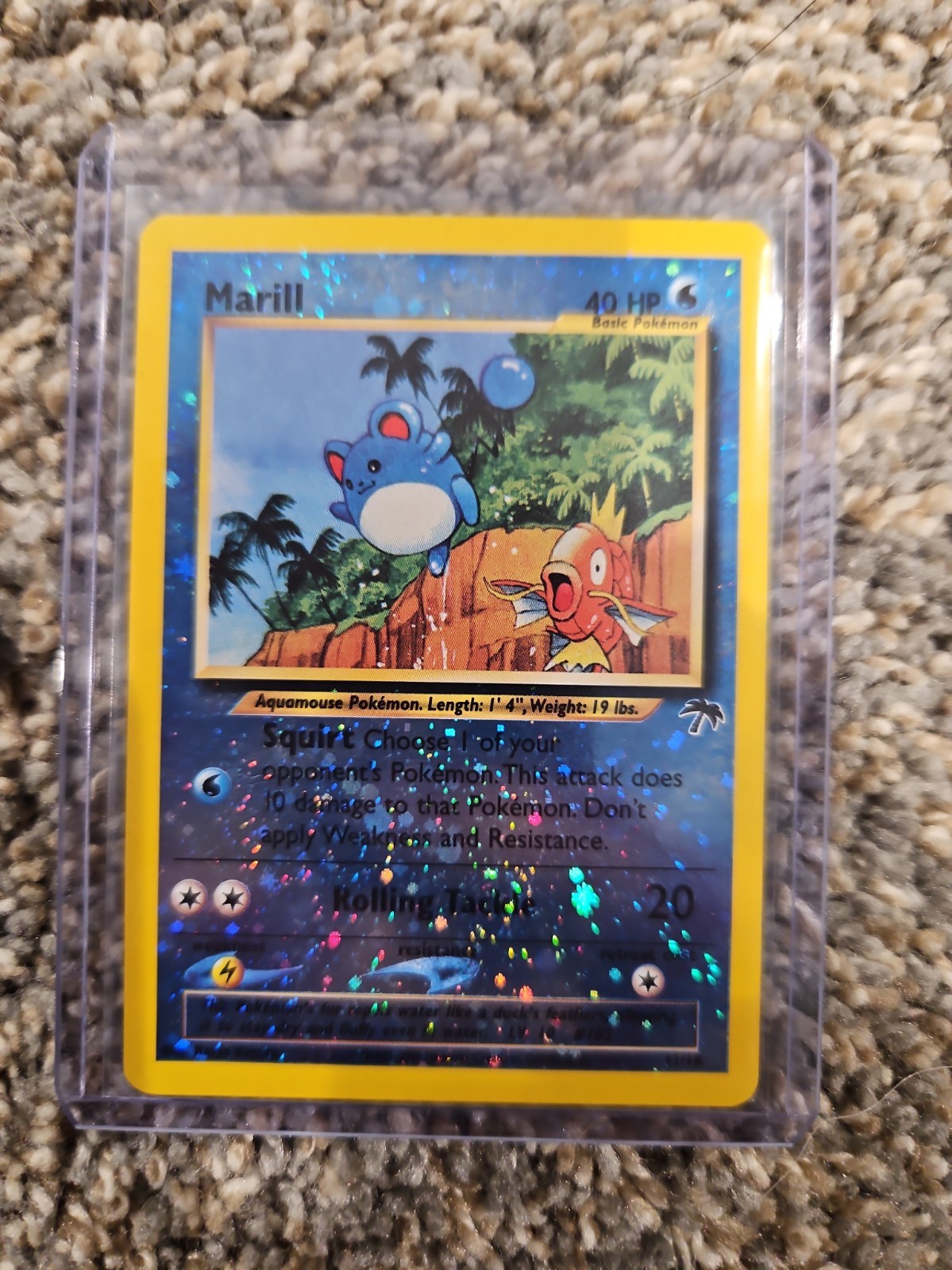 Pokémon TCG Marill 11/18 Southern Islands Reverse Holo Promo NM- W/ Swirl Pokémon TCG Marill 11/18 Southern Islands Reverse Holo Promo NM- W/ Swirl