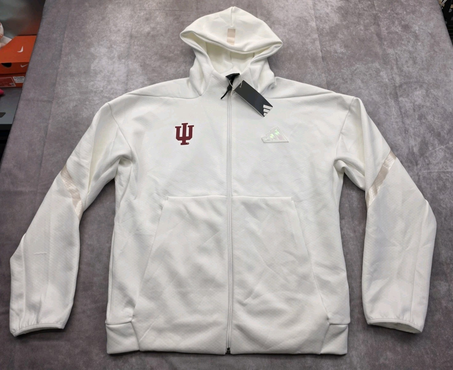 New Adidas Indiana Hoosiers ZNE Hoodie On Field Mens Medium Loose $120