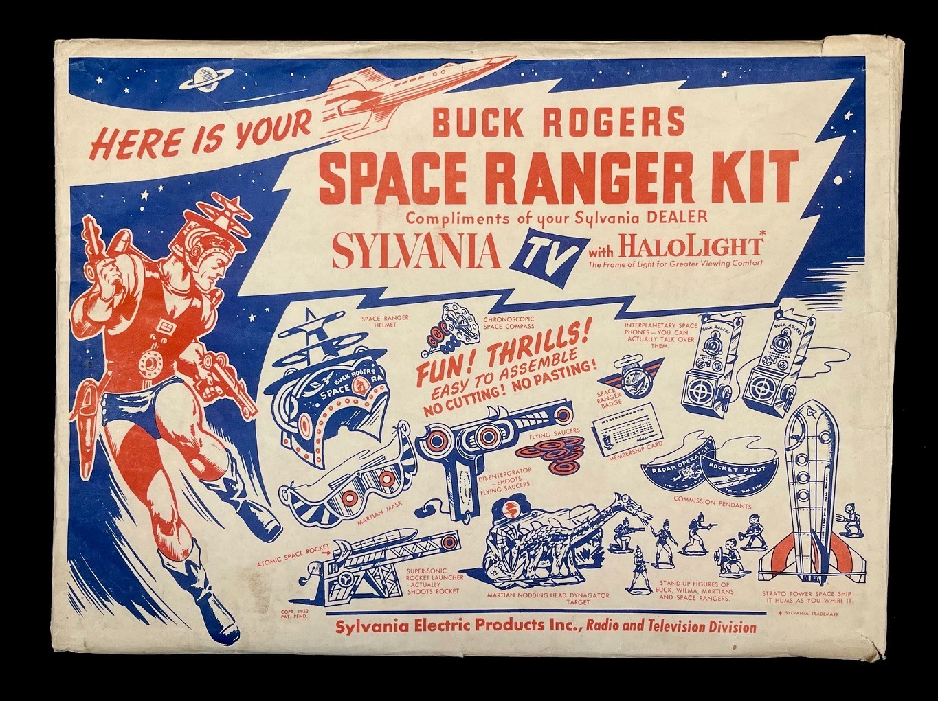 1952 BUCK ROGERS SPACE RANGER KIT SUPER COLORFUL CLASSIC WITH MULTIPLE PIECES