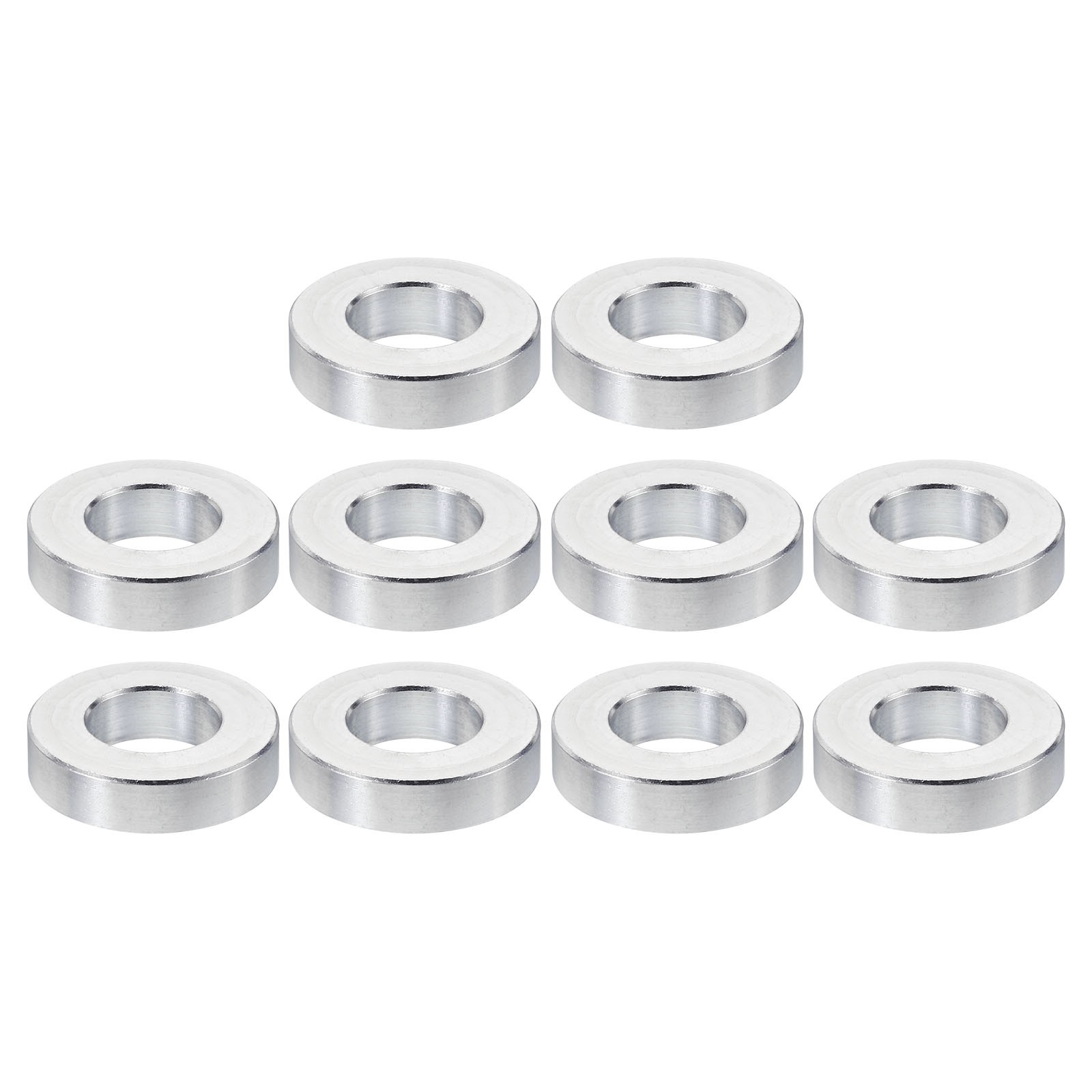 10PCS M10 Aluminum Spacers 10.5mm ID 20mm OD 5mm L Standoff Round for 3/8\