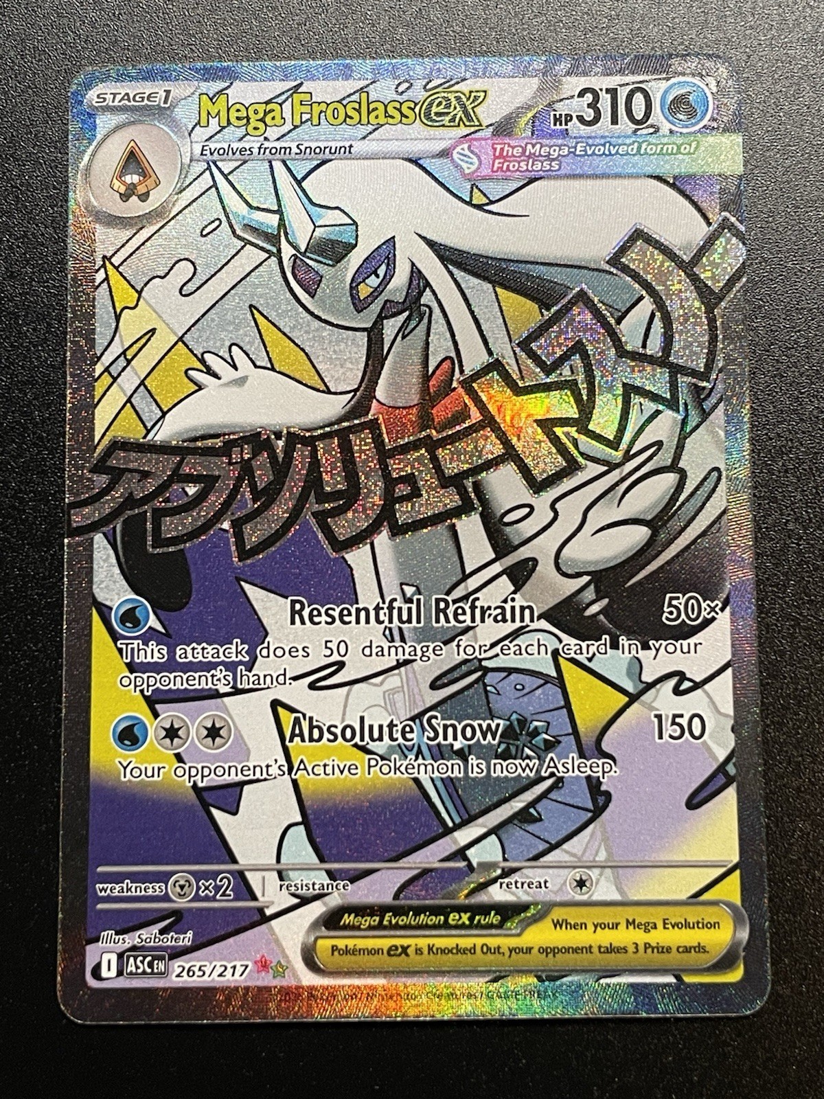 Mega Froslass ex 265 Pokémon Ascended Heroes Holo Mega Attack Rare *SEE PICS*