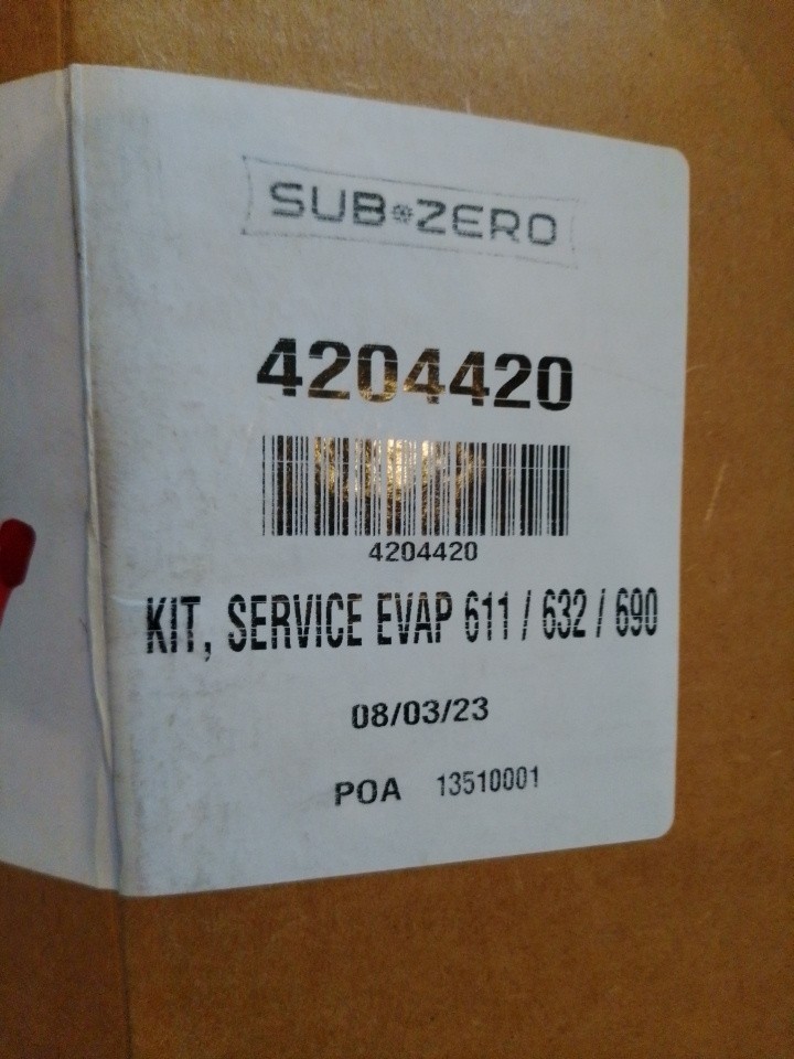 4204420 Genuine Sub-Zero Evaporator NEW OEM Factory Certified 611/632/690 4204420 Genuine Sub-Zero Evaporator NEW OEM Factory Certified 611/632/690