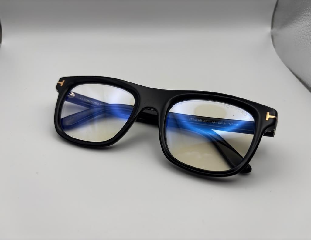 NEW TOM FORD TF-5939-B ECO 001 BLACK FRAMES ONLY (52-21)