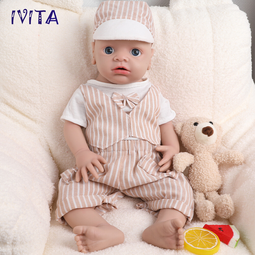 IVITA Handmade Silicone Reborn Doll 19\'\'Popular Lifelike Infant Boy Toddler Toy IVITA Handmade Silicone Reborn Doll 19\'\'Popular Lifelike Infant Boy Toddler Toy