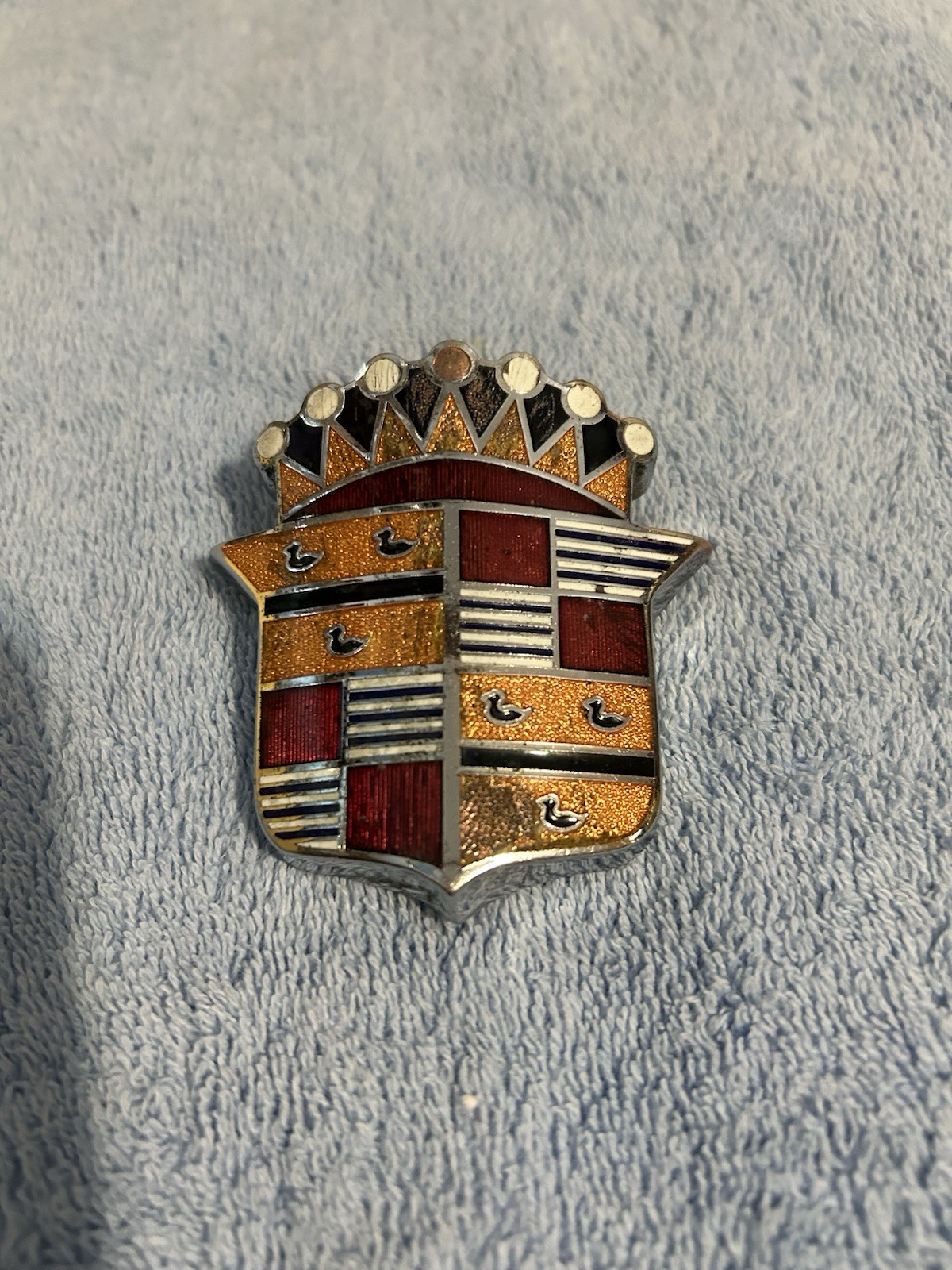 Original 1948-49 Cadillac Crest Trunk Emblem OEM