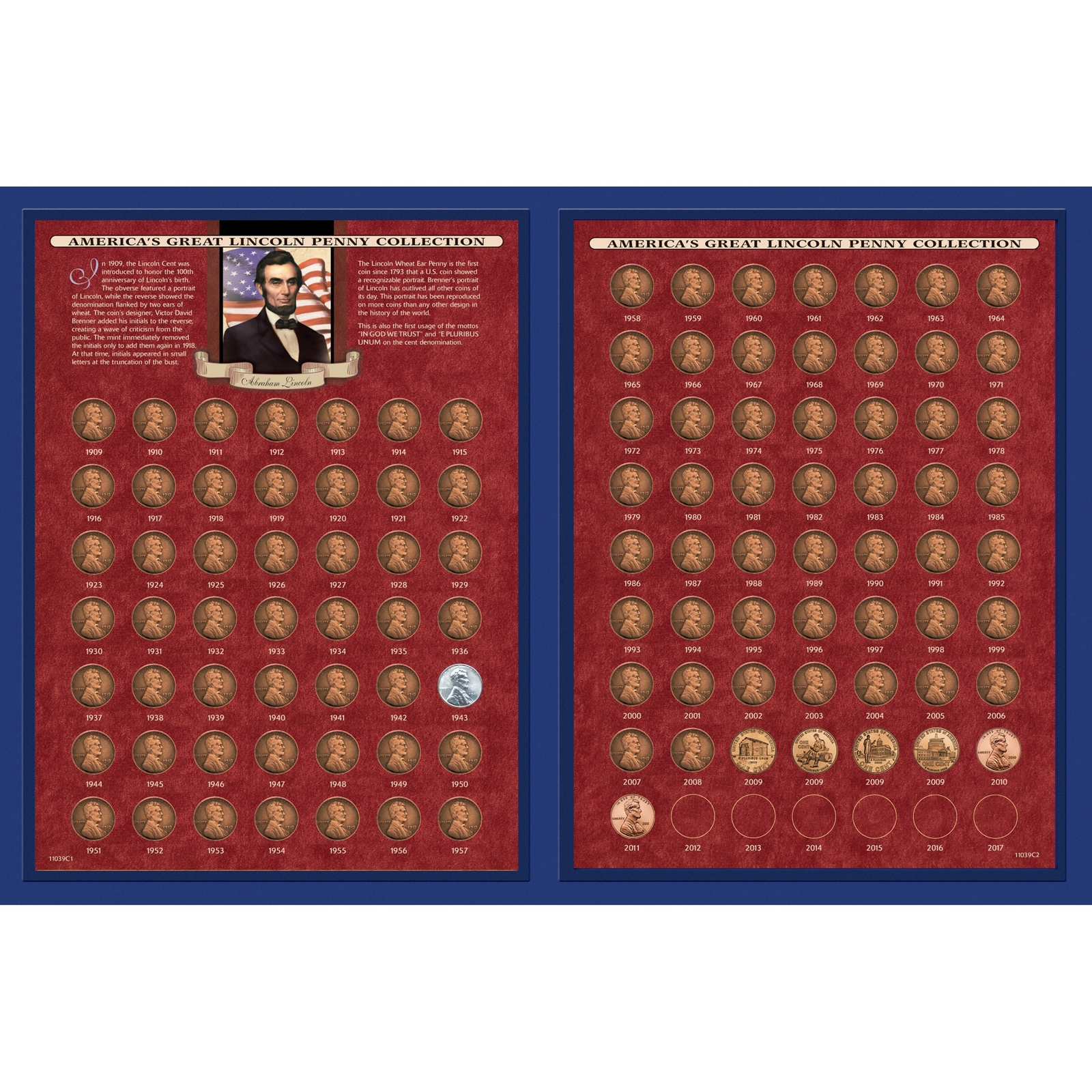 America\'s Great Lincoln Penny Collection 1909-2013 (with the 1922 Lincoln Penny)