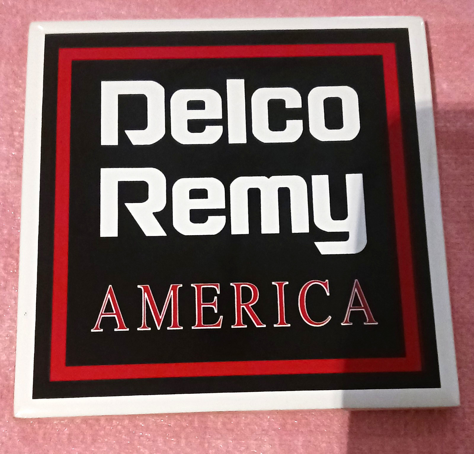 vintage vintage Delco Remy America ceramic tile coaster automotive memorabilia 