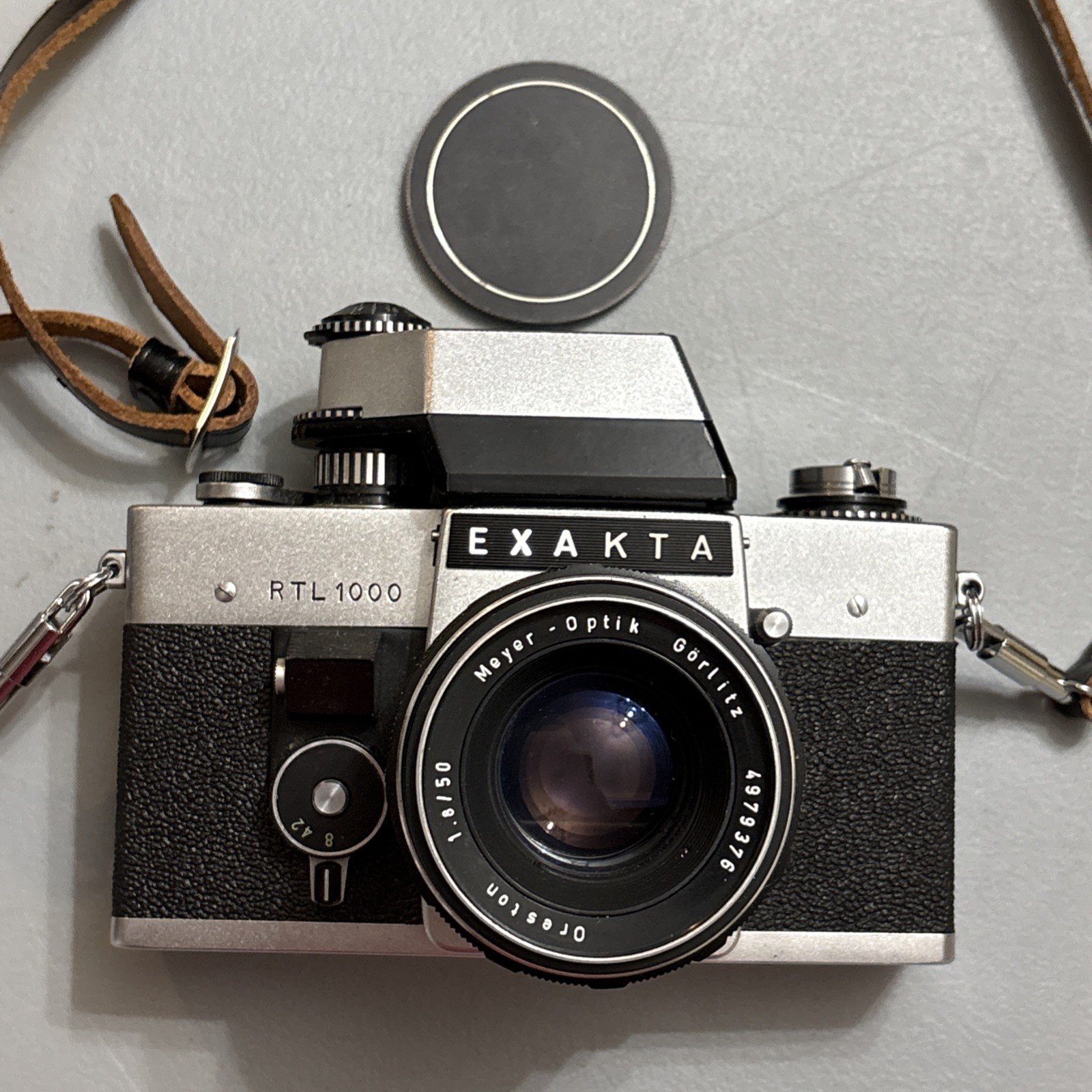 Vintage SLR Exakta RTL1000 Camera w/ Oreston 1.8/50 Meyer-Optik Gorlitz Lens Vintage SLR Exakta RTL1000 Camera w/ Oreston 1.8/50 Meyer-Optik Gorlitz Lens
