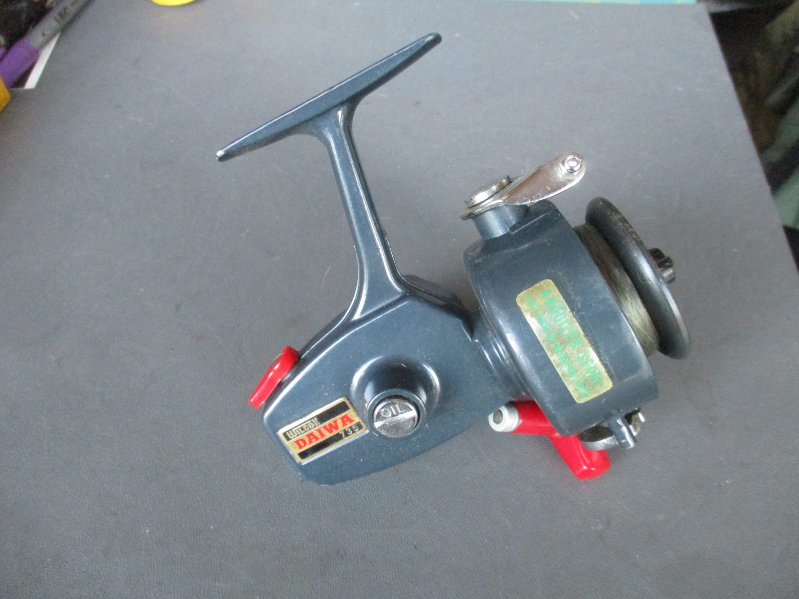 Vtg WILCOX, DAIWA, model 735 Freshwater Spinning Fishing Reel, made in Japan