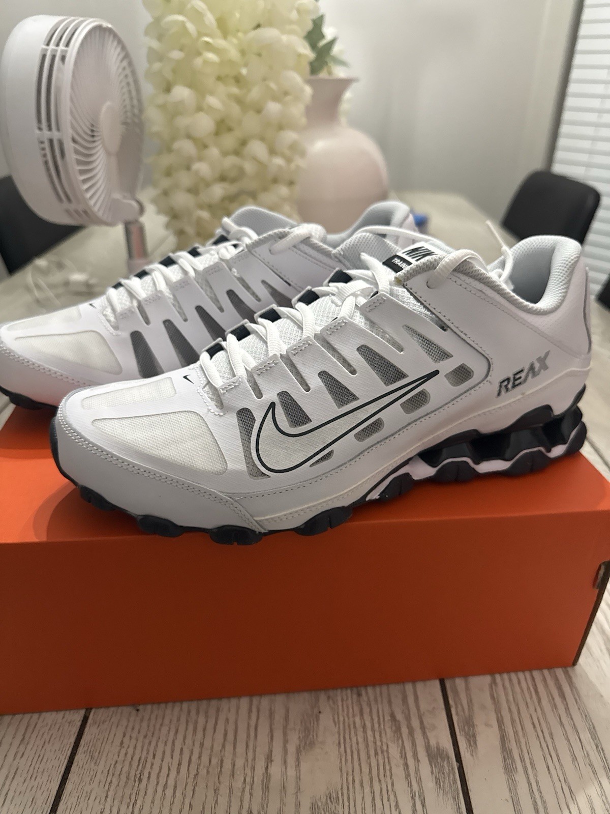 Nike Reax 8 TR Mesh Men’s Training Sneakers White/Charcoal 621716-108