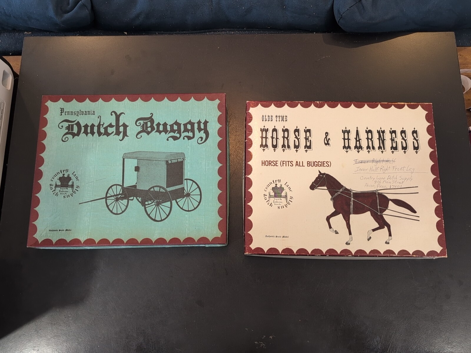 Vtg 1964/67 Pennsylvania Dutch Buggy and Olde Tyme Horse And Harness Set Of 2 Vtg 1964/67 Pennsylvania Dutch Buggy and Olde Tyme Horse And Harness Set Of 2