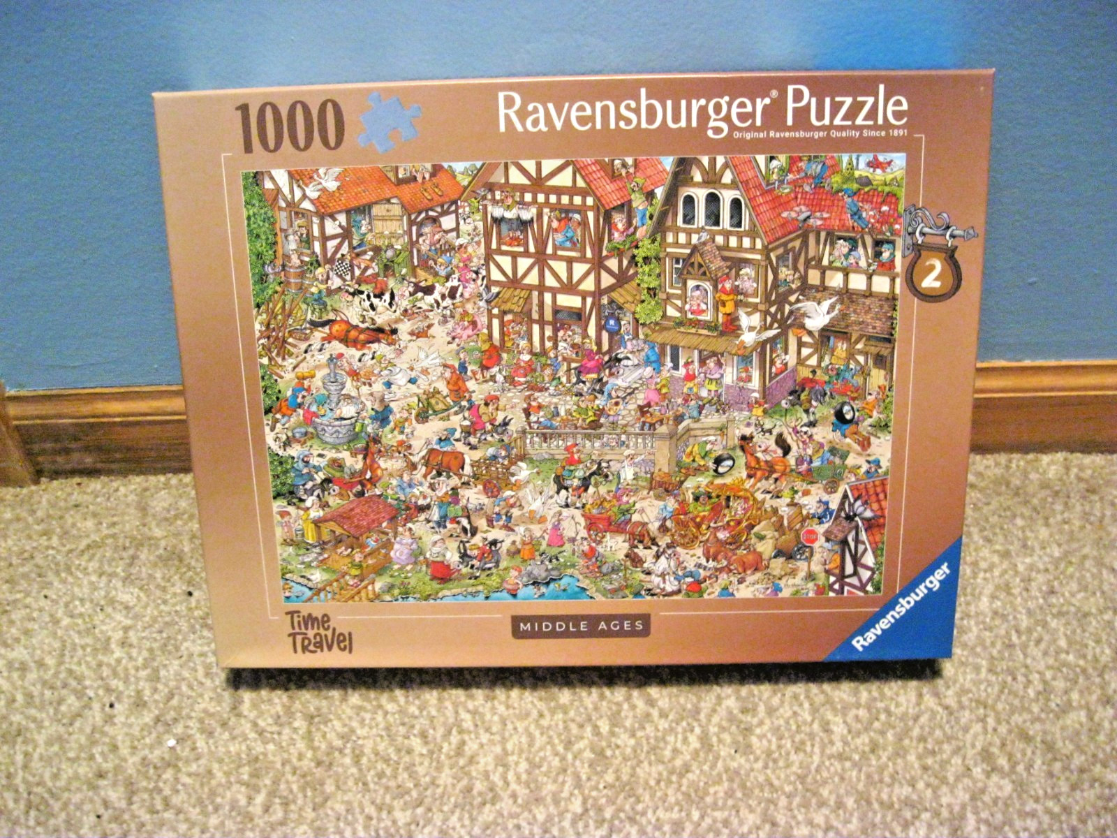 RAVENSBURGER 1000 PIECE PUZZLE TIME TRAVEL 2 MIDDLE AGES RAY'S COMIC SERIES LIVE