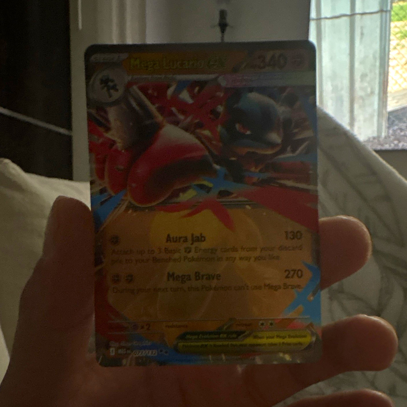 Mega Lucario EX 55/124 Fates Collide Holo Full Art Ultra Rare Pokemon 2016 Mega Lucario EX 55/124 Fates Collide Holo Full Art Ultra Rare Pokemon 2016