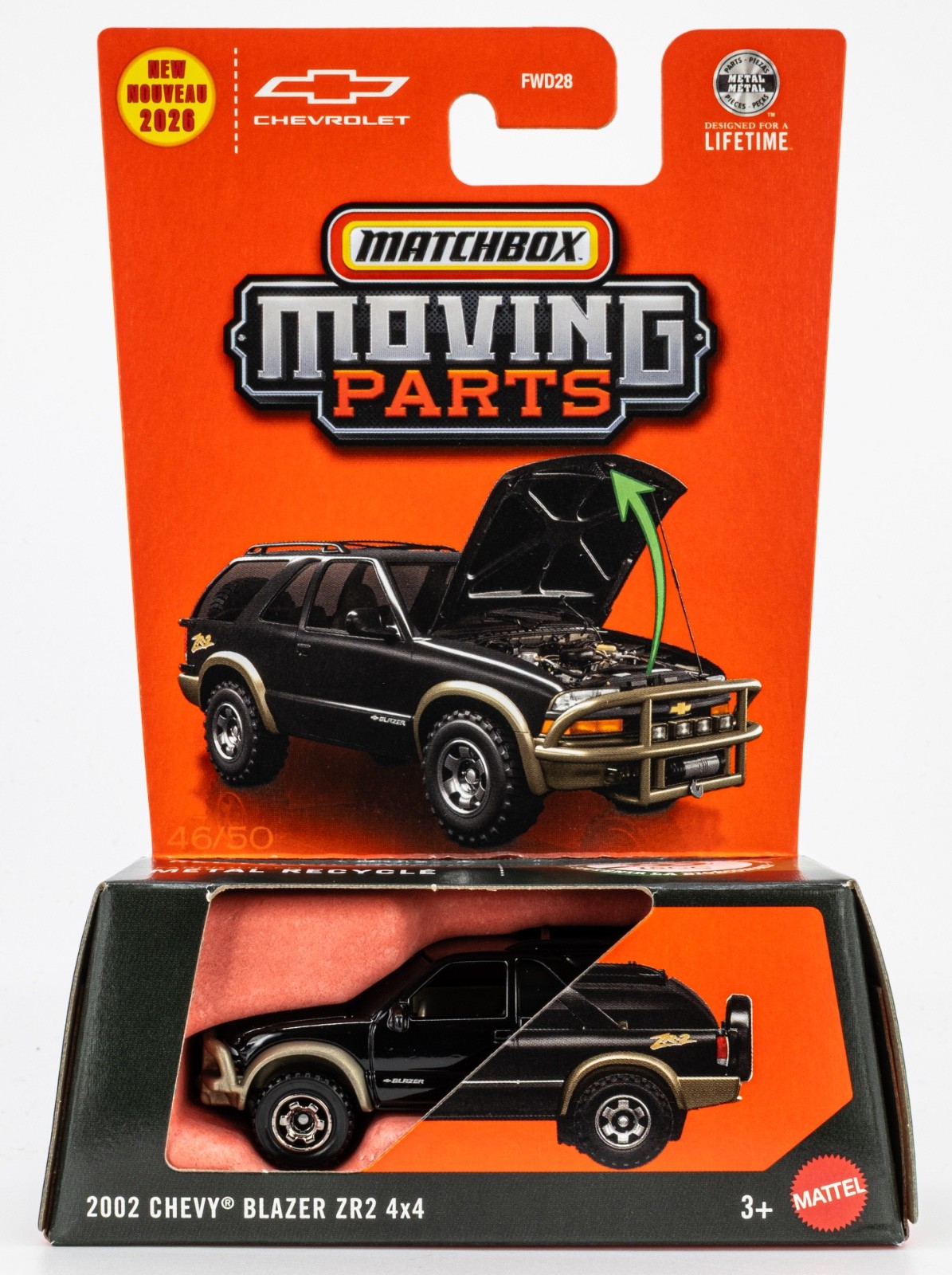 2026 Matchbox Moving Parts #46 2002 Chevy® Blazer ZR2 4x4 ONYX BLACK | FSC