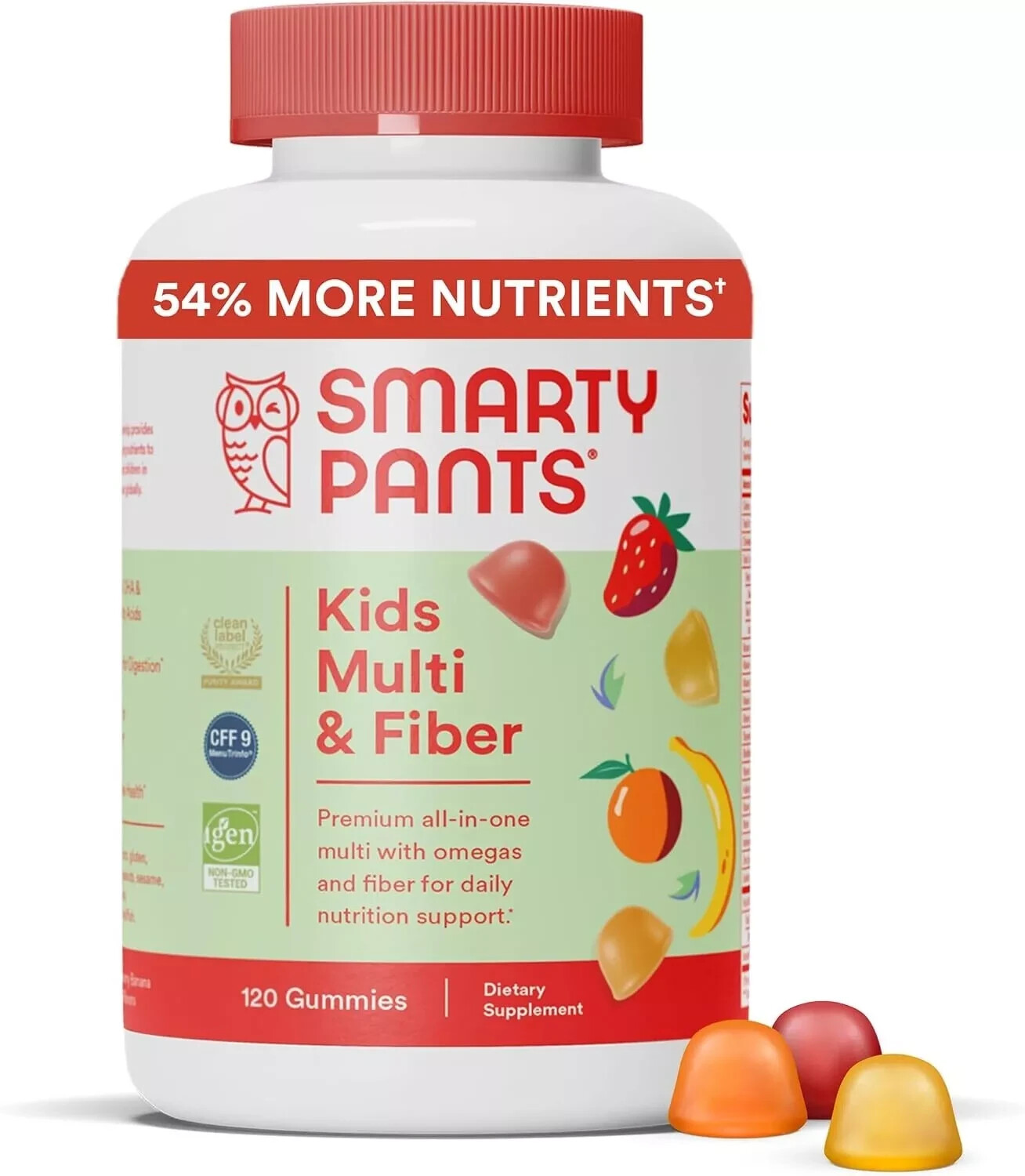Smarty Pants Kids Multi & Fiber  120 Gummies Exp. 6/2026