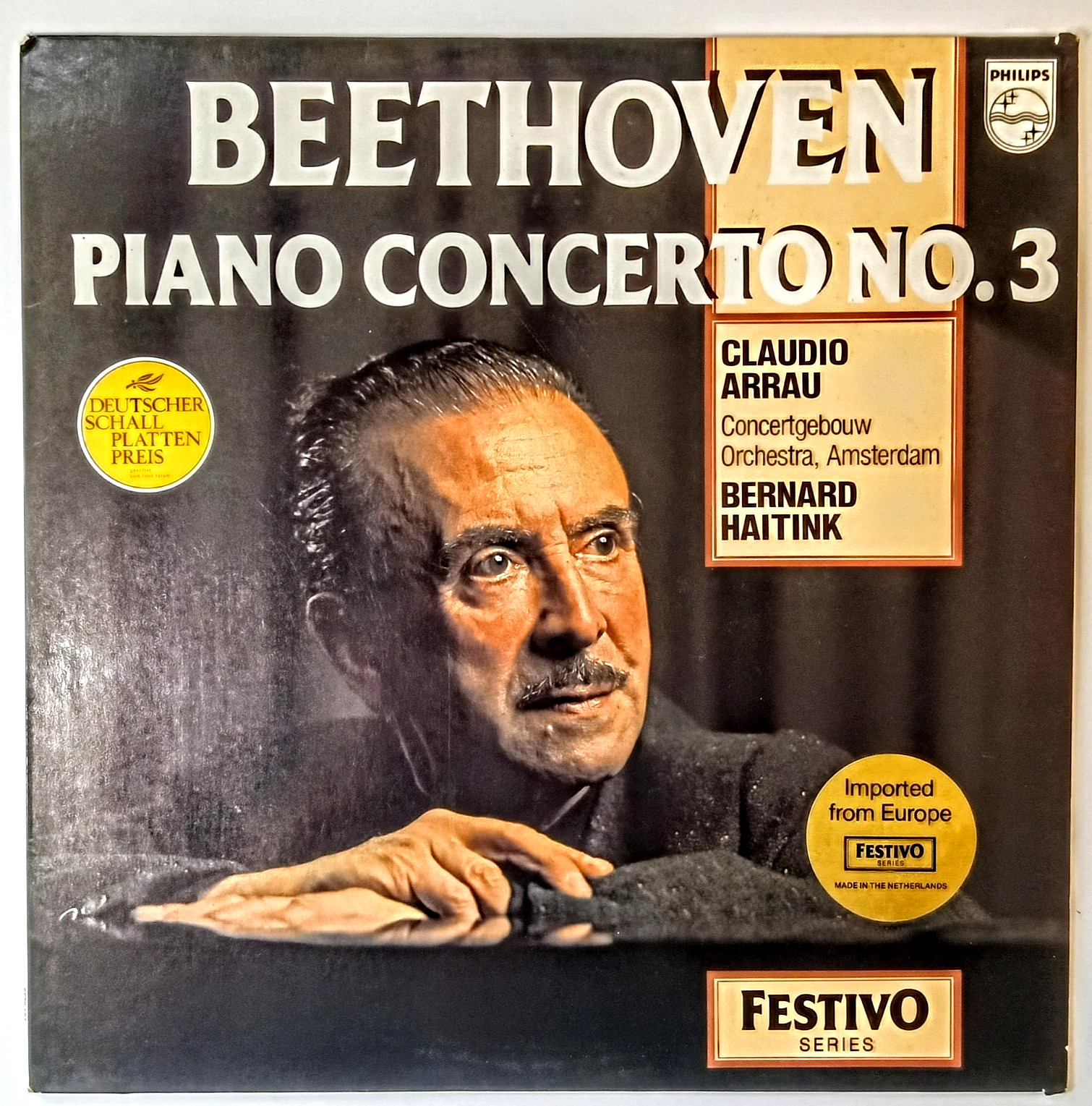 Beethoven – Piano Concerto No. 3 – Claudio Arrau / Haitink – Philips LP (VG++)