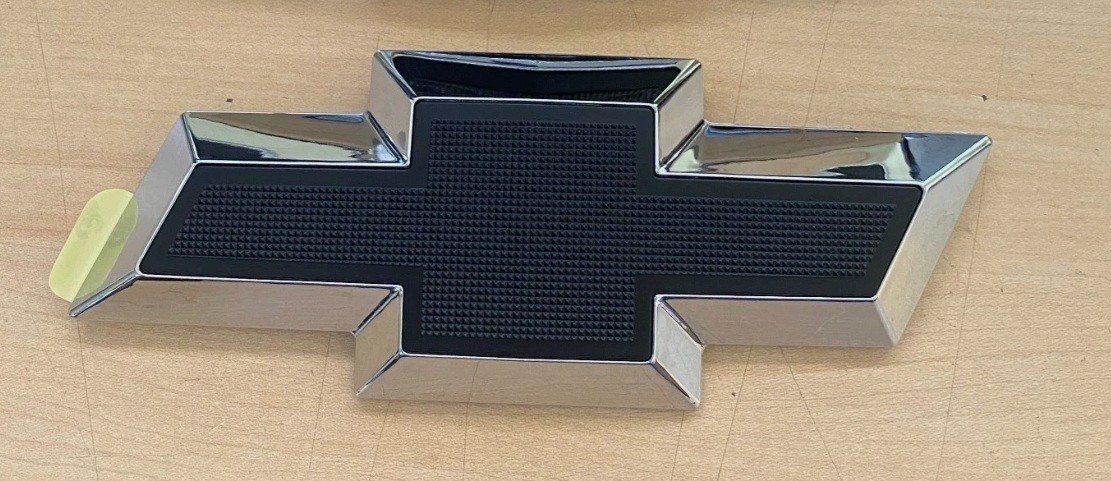 Chrome Black Textured Rear Bowtie Emblem Fits Chevy Tahoe Suburban 2007-2014